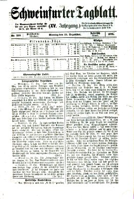 Schweinfurter Tagblatt Montag 19. Dezember 1870