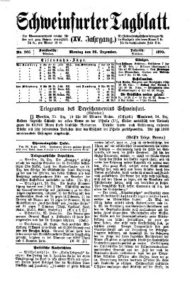 Schweinfurter Tagblatt Montag 26. Dezember 1870