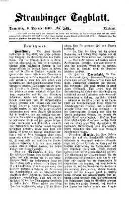 Straubinger Tagblatt Donnerstag 6. Dezember 1860