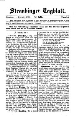 Straubinger Tagblatt Dienstag 11. Dezember 1860