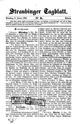 Straubinger Tagblatt Dienstag 8. Januar 1861