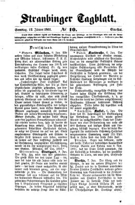 Straubinger Tagblatt Samstag 12. Januar 1861