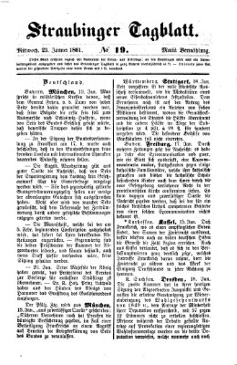 Straubinger Tagblatt Mittwoch 23. Januar 1861