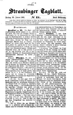 Straubinger Tagblatt Freitag 25. Januar 1861