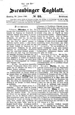 Straubinger Tagblatt Samstag 26. Januar 1861