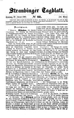 Straubinger Tagblatt Sonntag 27. Januar 1861