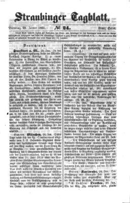 Straubinger Tagblatt Dienstag 29. Januar 1861