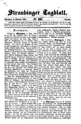 Straubinger Tagblatt Dienstag 5. Februar 1861