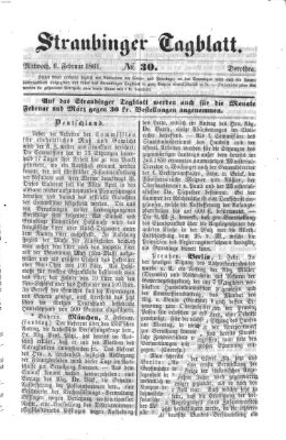 Straubinger Tagblatt Mittwoch 6. Februar 1861