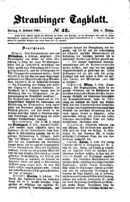 Straubinger Tagblatt Freitag 8. Februar 1861