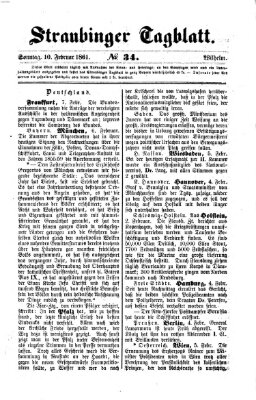 Straubinger Tagblatt Sonntag 10. Februar 1861