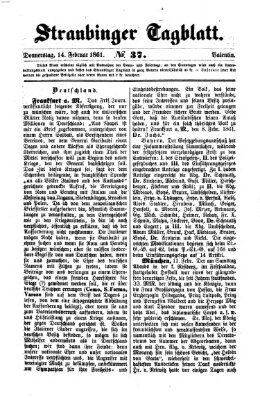 Straubinger Tagblatt Donnerstag 14. Februar 1861