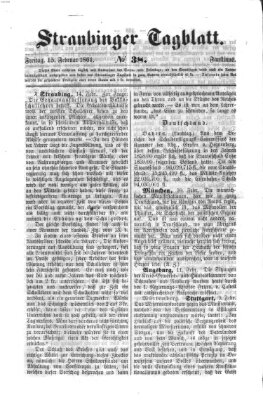 Straubinger Tagblatt Freitag 15. Februar 1861