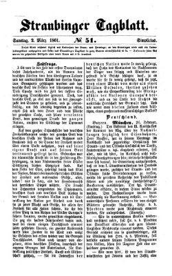 Straubinger Tagblatt Samstag 2. März 1861