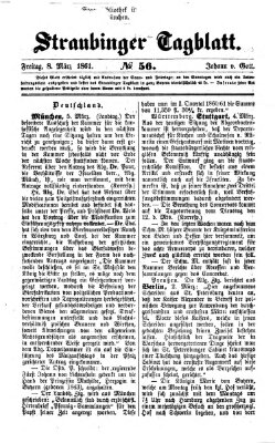 Straubinger Tagblatt Freitag 8. März 1861