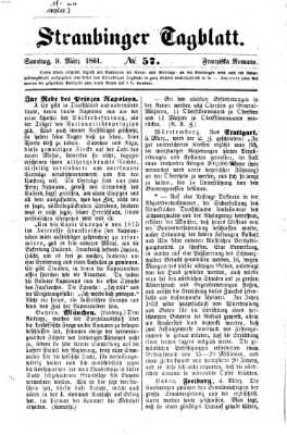 Straubinger Tagblatt Samstag 9. März 1861