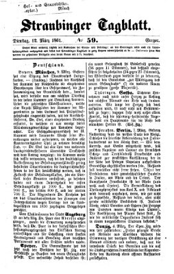 Straubinger Tagblatt Dienstag 12. März 1861