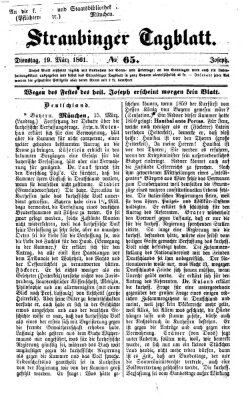 Straubinger Tagblatt Dienstag 19. März 1861