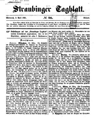 Straubinger Tagblatt Mittwoch 3. April 1861