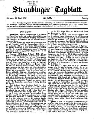 Straubinger Tagblatt Mittwoch 10. April 1861