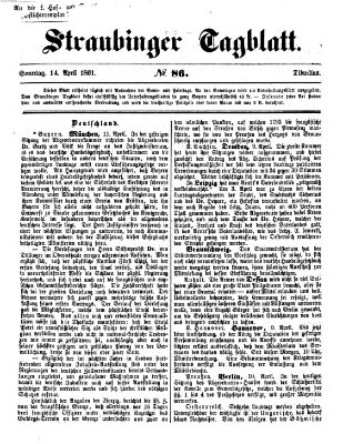 Straubinger Tagblatt Sonntag 14. April 1861