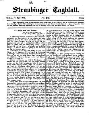 Straubinger Tagblatt Freitag 19. April 1861