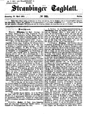 Straubinger Tagblatt Sonntag 21. April 1861