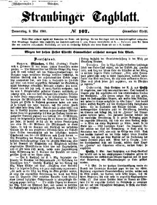 Straubinger Tagblatt Donnerstag 9. Mai 1861