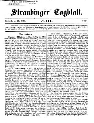 Straubinger Tagblatt Mittwoch 15. Mai 1861