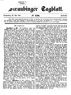 Straubinger Tagblatt Donnerstag 23. Mai 1861