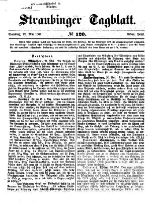 Straubinger Tagblatt Samstag 25. Mai 1861