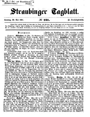 Straubinger Tagblatt Sonntag 26. Mai 1861