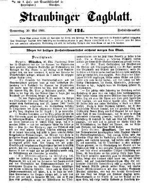 Straubinger Tagblatt Donnerstag 30. Mai 1861