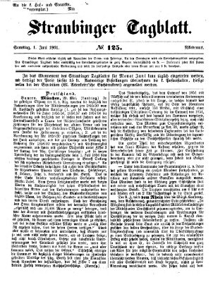 Straubinger Tagblatt Samstag 1. Juni 1861