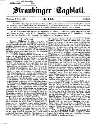 Straubinger Tagblatt Sonntag 2. Juni 1861