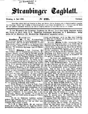 Straubinger Tagblatt Dienstag 4. Juni 1861