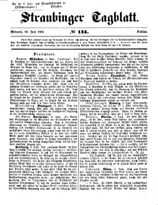 Straubinger Tagblatt Mittwoch 12. Juni 1861