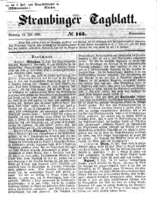 Straubinger Tagblatt Sonntag 14. Juli 1861