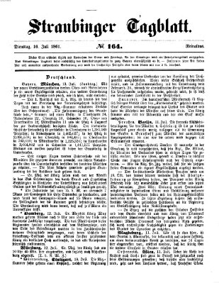 Straubinger Tagblatt Dienstag 16. Juli 1861