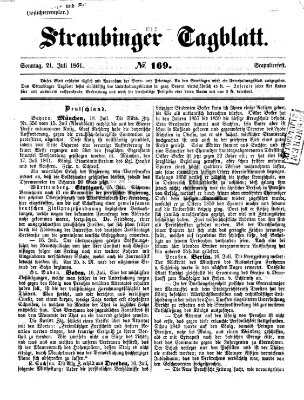 Straubinger Tagblatt Sonntag 21. Juli 1861