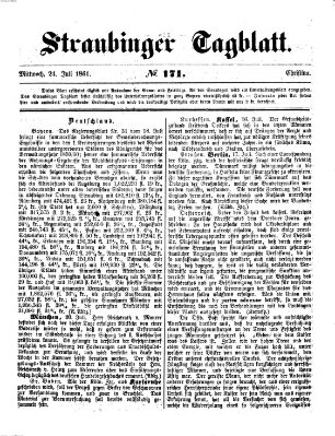 Straubinger Tagblatt Mittwoch 24. Juli 1861