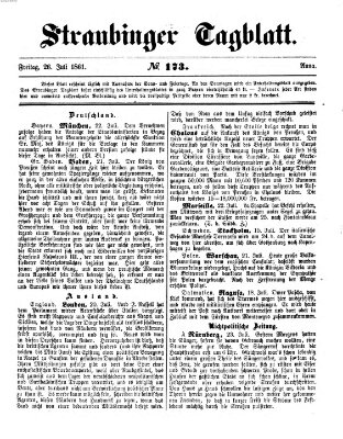 Straubinger Tagblatt Freitag 26. Juli 1861