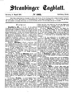 Straubinger Tagblatt Dienstag 6. August 1861