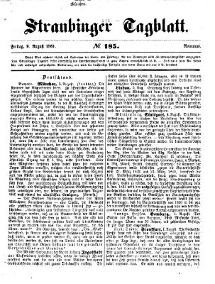 Straubinger Tagblatt Freitag 9. August 1861