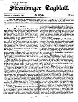 Straubinger Tagblatt Mittwoch 4. September 1861