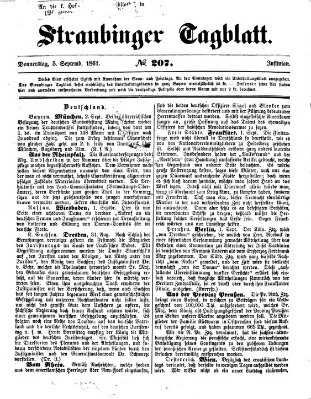 Straubinger Tagblatt Donnerstag 5. September 1861