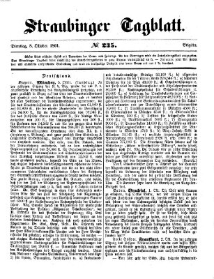 Straubinger Tagblatt Dienstag 8. Oktober 1861