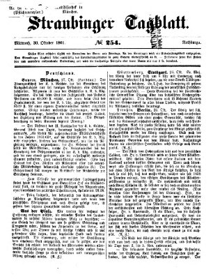 Straubinger Tagblatt Mittwoch 30. Oktober 1861