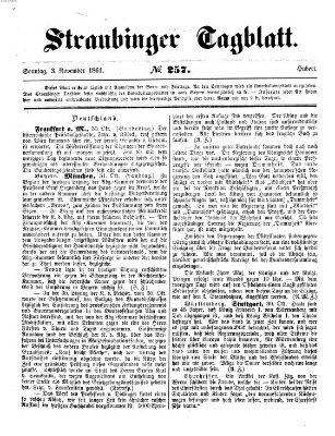 Straubinger Tagblatt Donnerstag 3. Oktober 1861