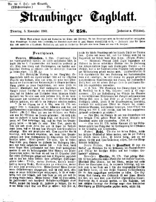 Straubinger Tagblatt Dienstag 5. November 1861